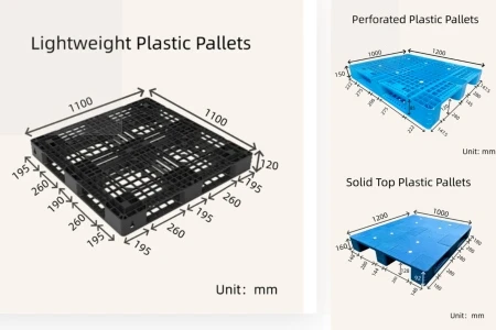 Trīs augstākās kvalitātes plastmasas paletes Eiropas un Amerikas noliktavu lo...